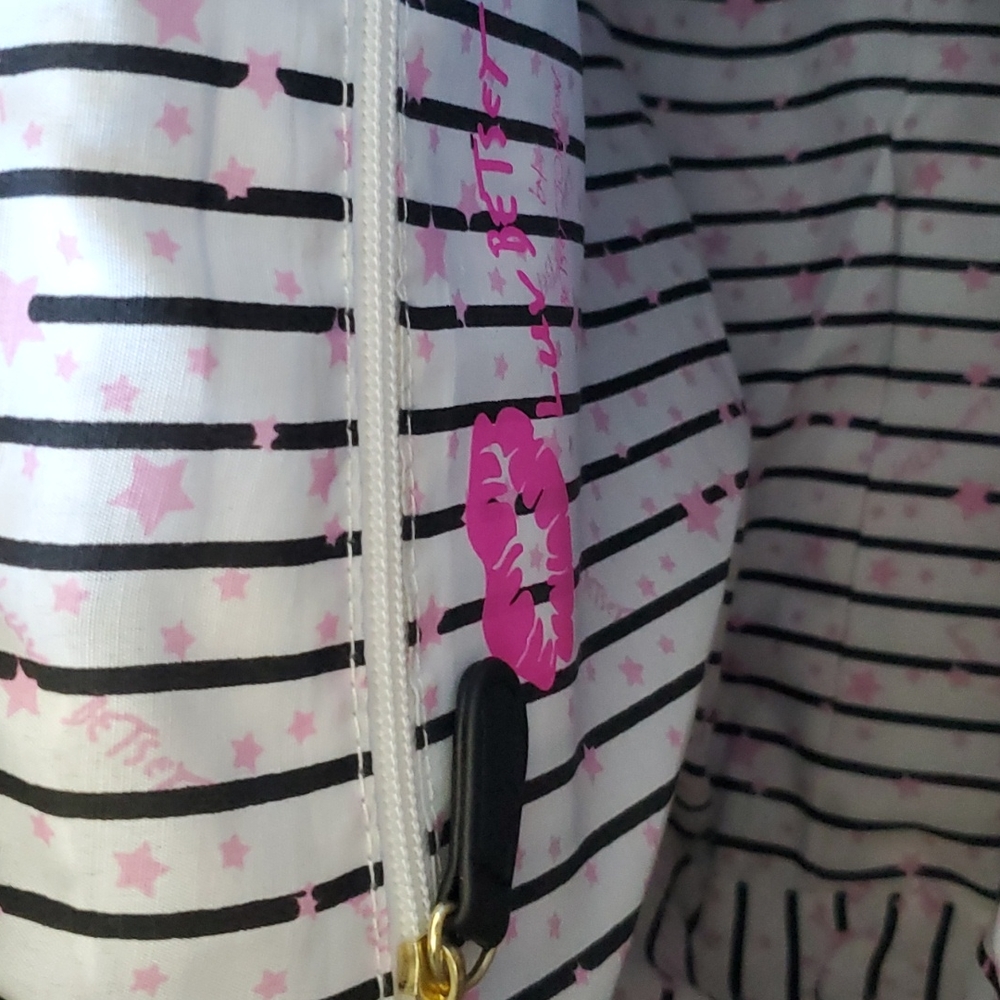 Luv Betsey By Betsey Johnson Marli Kitsch Drawstring Backpack Black - Picture 6 of 9